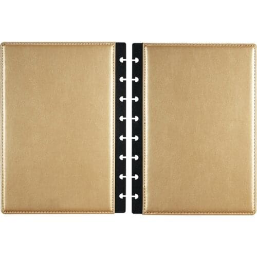 Fromthenon A5 Mushroom Discbound Notebook Leather Cover 8 Holes Loose Leaf Spiral Planner Binding Cover Office School Stationery