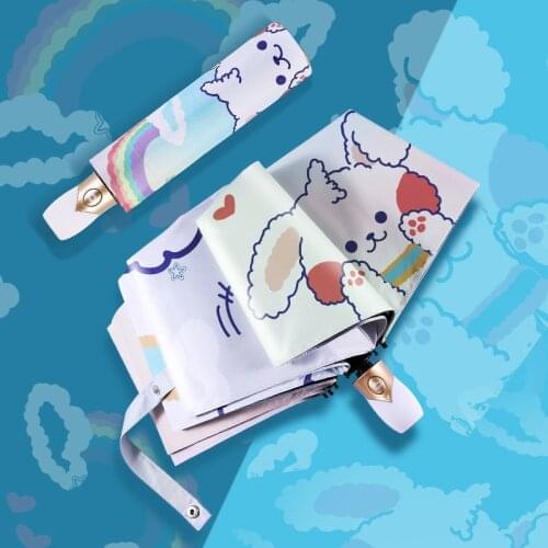 Cute Mermaid Colorful Rainbow Automatic Umbrella Rain Women Windproof Compact Folding Umbrellas For Girl