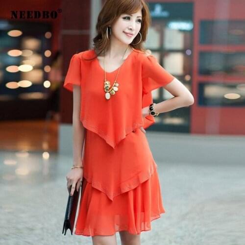NEEDBO Summer Chiffon Dresses