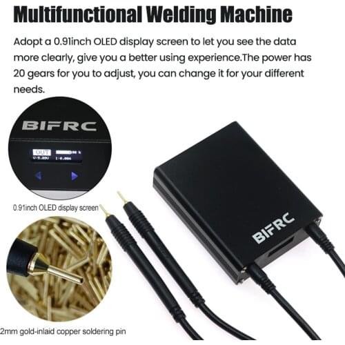 DH30 Portable Welding Machine 0.91 Inch OLED Display Metal Housing Welder Tool 20 Gears Power Adjustable for 0.2mm Nickel Belt