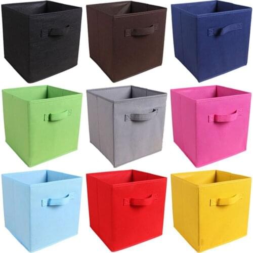 Foldable Non-Woven Fabric Clothes Storage Box Wardrobe Closet Underwear Sundries Sorting Organizer Household Storage Supplies