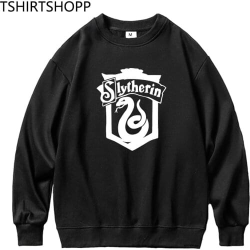 Slytherin Sweater Draco Malfoy Hoodie Women Casual Loose Oversized Hoodies Female Harajuku Fleece Sweatshirts Hoodies Pullover