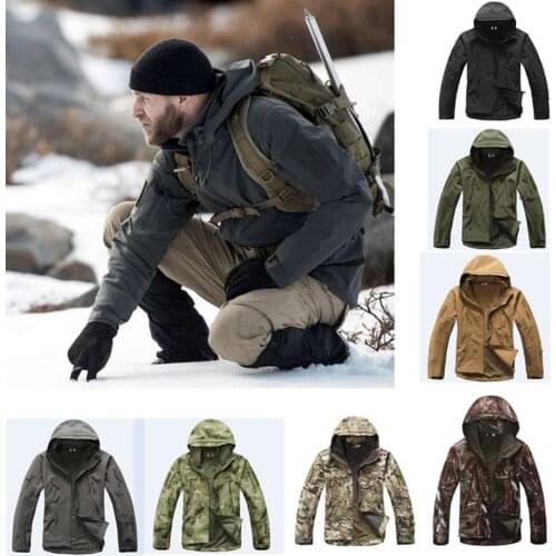 Tactical Suits Shark Skin TAD Outdoor Military Hunting Camping Waterproof Windproof Camouflage Clothing Softshell Jacket Or Pant