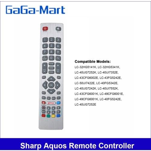 TV Remote Control Replacement for Sharp Aquos Remote Controller Smart Replacement Portable Size Easy to Grab with 3D Button