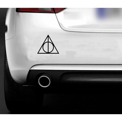 For HARRYPOTTER DEATHLY HALLOWS VINYL CAR / VAN WINDOW BODYWORK STICKER MAGIC BLACK Car Styling