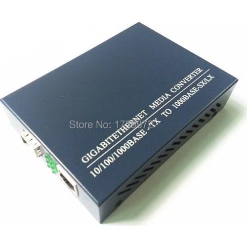 SFP 10/100/1000M Fiber Media Converter, External PSU