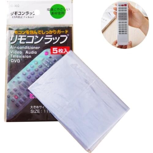 5Pcs Heat Shrink Film Clear Video TV Air Conditioner Remote Controller Protector Cover Home Dust Waterproof Protective Case