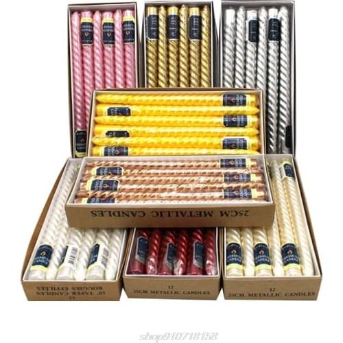 12PCS Dripless Taper Candle 10 Inch Long Stick Scented Candle Smokeless Candle for Birthday Romantic D17 20 Dropshipping