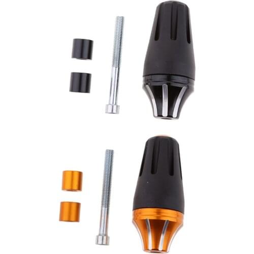 2Pcs Orange/Black Motorcycle CNC Anti-Crash Engine Falling Protectors Frame Slider New for Yamaha