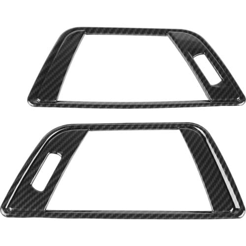 2Pcs Carbon Fiber Style Car Air Vent Outlet Cover Trim Side Air Conditioning Vent Cover Trim for 3 Series F30 13-18