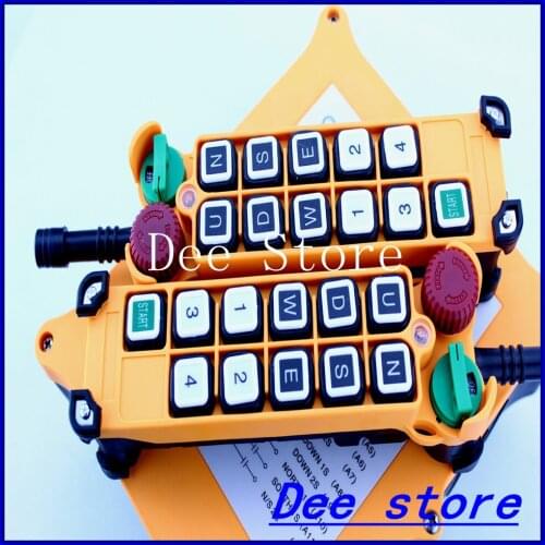 2 Speed 2 Transmitters 10 Channels Hoist Crane Industrial Truck Radio Remote Control Push Button Switch System Controller