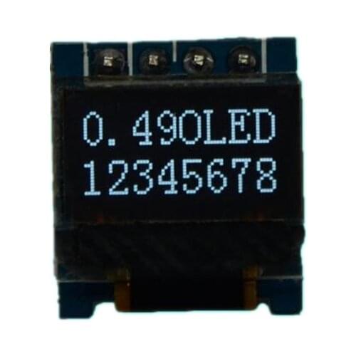0.49 inch I2C wihte blue OLED display Module with PCB base board 6432 IIC SSD1306 4pin