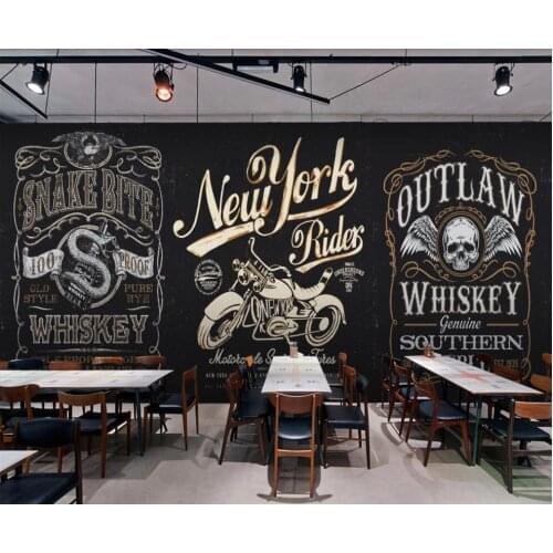 3d wallpaper custom photo European and American retro punk locomotive icon restaurant bar KTV decor 3d wall murals wallpaper