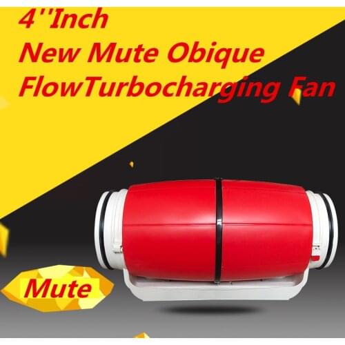 4''Ultra Silent Inline Fan Duct Exhaust Fan Mixed-flow Hydroponic Extractor Fan for Residential Commercial Bathroom Ventilation