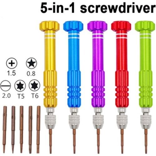 5 in 1 screwdriver mobile phone screwdriver disassembly maintenance tool set mini small screwdriver set precision electrical diy