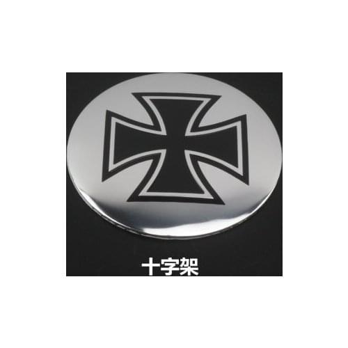 56mm Maltese Cross Wheel Center Hub Cap Badge Emblem Decal Sticker Aluminum Car Accessories x4