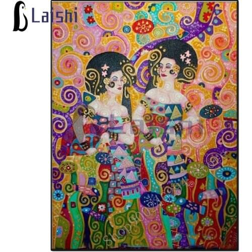 Diy Diamond Painting Abstract doodle woman Diamond Embroidery Full square round drilling Kremt Gustav 5d Diamond Mosaic kits