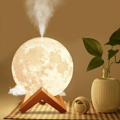 Aroma Diffuser Ultrasonic Essential Oil 880ml Air USB Humidifier Full Moon Lamp Night Light Night Cool Mist Purifier For Offi