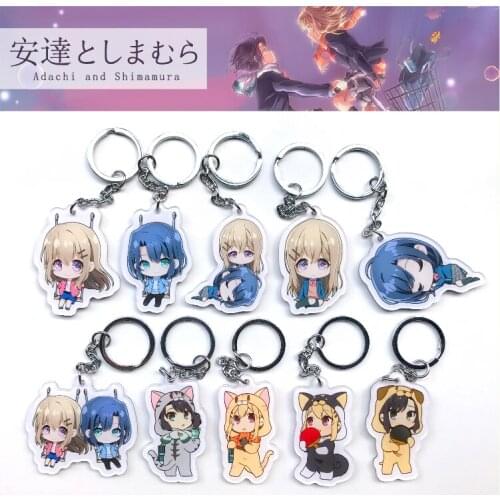 2021 Japan Anime Adachi and Shimamura Hougetsu Adachi Sakura Acrylic Keychain Keyring Cosplay Itabag Pendant Toy Decor Gift 5cm