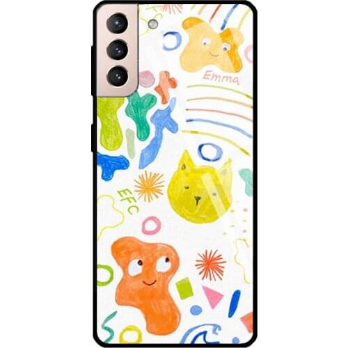 Emma Chamberlain Tempered Glass Phone Case For Samsung Galaxy S20 FE S21 Ultra Note20 S8 S9 10 Plus Note10
