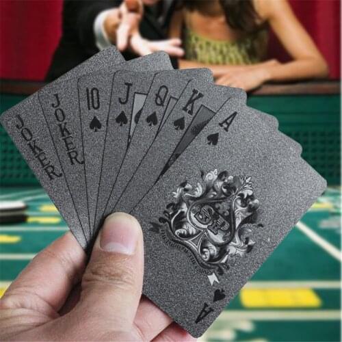 Black Poker Card Deck Plastic Playing Cards Speelkaarten Plastic Cards Board Games
