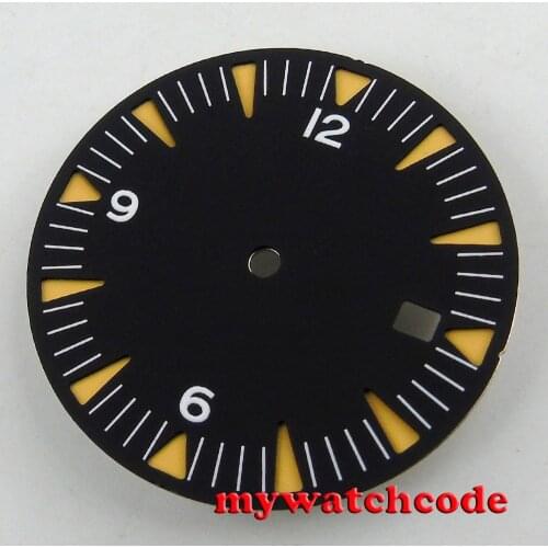 Corgeut 31mm Black/Blue Sandwich Sterile Dial For Japan NH35 Automatic Movement Wriswatch Replacement