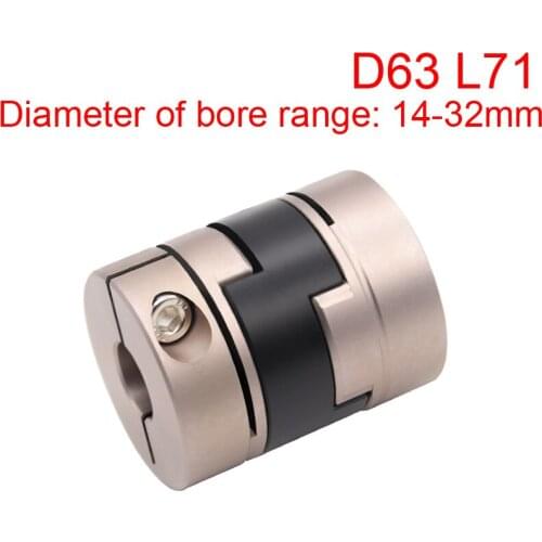D63 L71 14-32mm oldham coupling double slider coupling Oldhams coupling cross slide coupler Synchronous drive universal