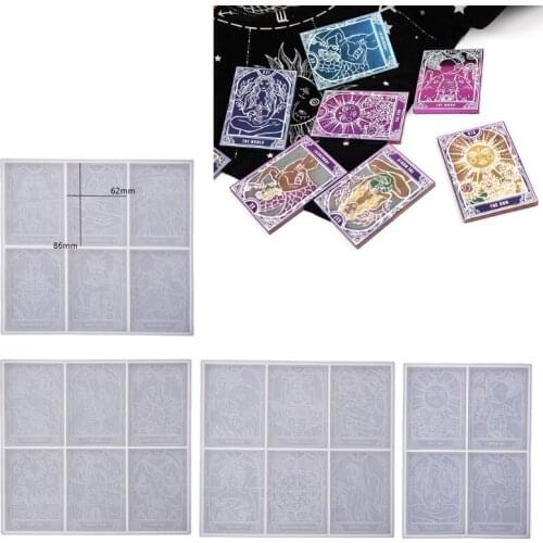 Playing Game Cards Epoxy Resin Mold Divination Cards Silicone Mould DIY Crafts Jewelry Decoration Casting Tools
