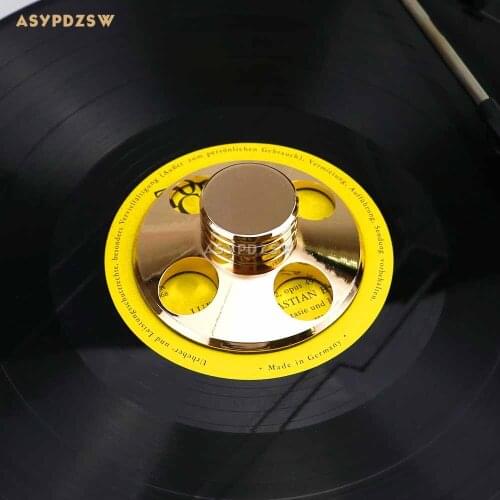 HIFI Golden alloy LP Vinyl Turntable disc stabilizer Record Weight/Record Clamp