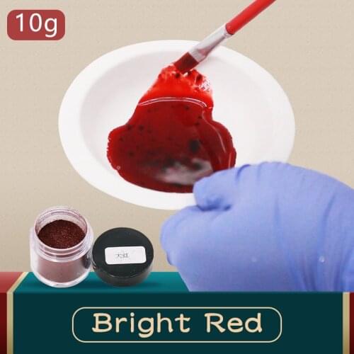 Fabric Dye Pigment Bright Red 10g Dye Paint for Clothes,Feather,Bamboo,eggs. Fix Faded Clothes Acrylic Paint