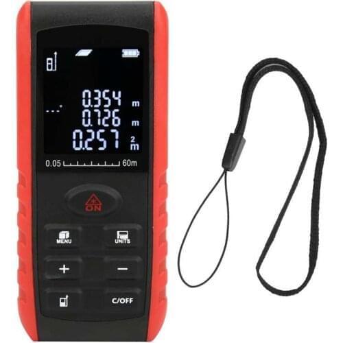 KXL-E60 LCD Handheld Digital Laser Distance Meter Range Finder Distance Measuring Instrument Laser Meter