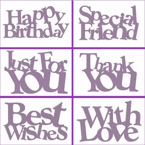 Pop Up Word Beautiful Greetings Best Wishes Metal Cutting Dies Scrapbooking Album Paper DIY Cards Crafts Embossing Dies New 2019