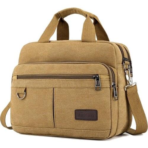 Mens Handbag Casual Shoulder Briefcase Messenger Multifunctional Canvas Tool Bag