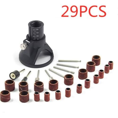 29PCS Rotary Tools Special Seat Dedicated Locator Horn Fixed Base 6pcs Wood Milling Cutter Set For Dremel Accessories Power Tool