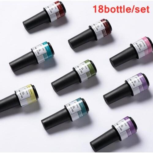 18PCS/Set Nail Gel Set Nails Art Painting For Nail Home DIY Nails Design Solid Gel Polish Manicure Semi Permanent Nail Gel