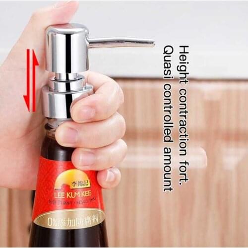 Jam Bottle Nozzle Pump Oyster Sauce Dispensers Ketchup Vinegar Bottle Head Pressure Push-type Nozzle Home Kitchen Tools Presser