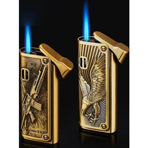 Unusual Turbo Lighters Mini Torch Butane Metal Gas Lighter Cigarette Lighters Cigar Smoking Accessories Mens Ladies Small Gift