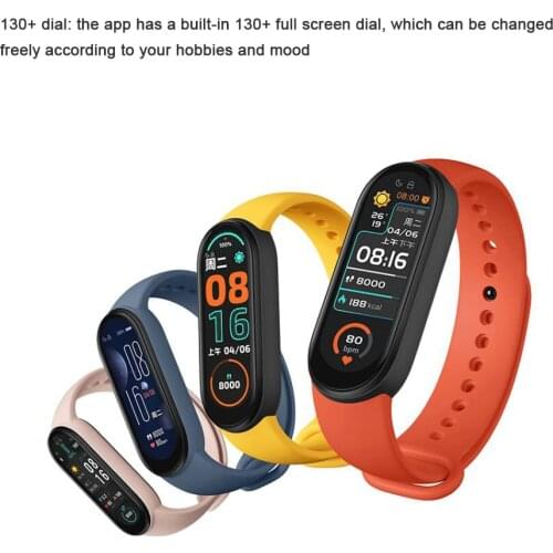 Newest 1.56inch Intelligent Bracelets 6 Sports Bracelets Long Endurance Fitness Bracelets Blood-Oxygen Heart Rate Sleep Monitor