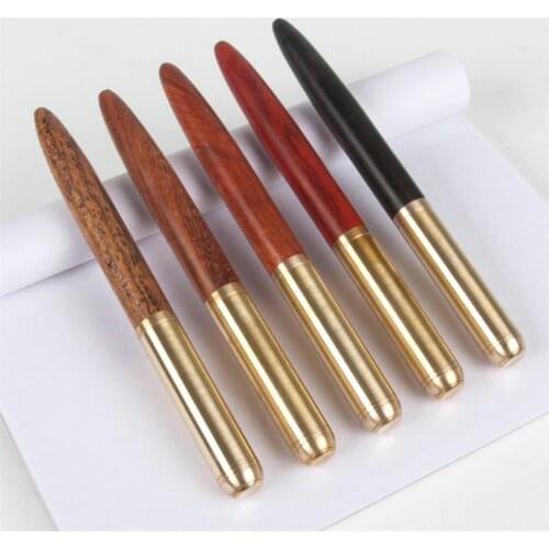 Handmade Natural Wood Fountain Pen with Gift Box metal anb Wooden Beautiful Pen Iridium Fine 0.5mm Nib Fashion Writing Ink Pen