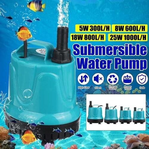 5/8/18/25W Ultra-Quiet Submersible Water Fountain Pump Filter Fish Pond Aquarium Brushless Waterproof Water Pump Tank Fountain