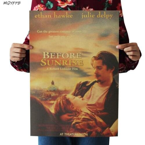 Movie Before Sunrise Kraft Paper Poster Home Room Wall Decoration Painting 50.5x35cm