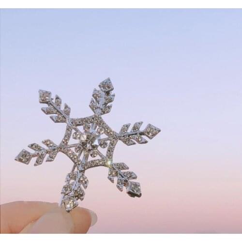 Christmas Gift For Baby Girl Winter Jewelry CZ Snowflake Hairpin Clip Hair Clip Fashion Hair Accessories Barette Cheveux