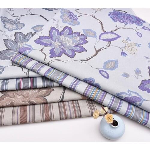 Wide 59" Printed Cotton Linen Upholstery Sofa Fabric Cushion Backrest Pillow Cloth Plain DIY Material By the Yard