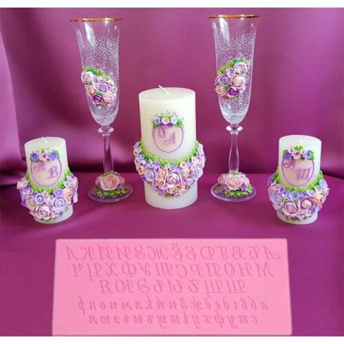 Chocolate Mould Russian Handwriting Alphabets Script Letters Fondant Cake Mold Capital Lower Case For The Kitchen Baking