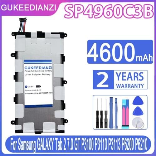 GUKEEDIANZI Replacement Battery SP4960C3B 4600mAh For Samsung GALAXY Tab 2 7.0 GT P3100 P3110 P3113 P6200 P6210 Tab2 7.0