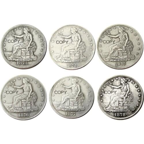 US 1873-1878 -S Trade Dollar Silver Plated Copy Coin