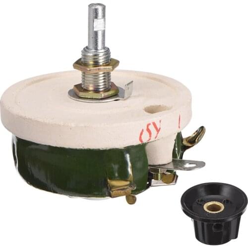 Uxcell 50W 1K Ohm Wirewound Ceramic Potentiometer Variable Rheostat Resistor With Knob