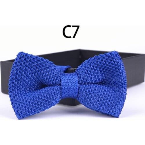 Knitting bow ties royal blue
