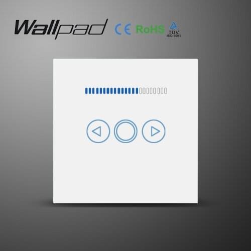 Wallpad EU UK Standard Glass Panel New 220V Adjustable Controller LED Touch Dimmer Wall Switch For Dimmable Light Bulb Lamp