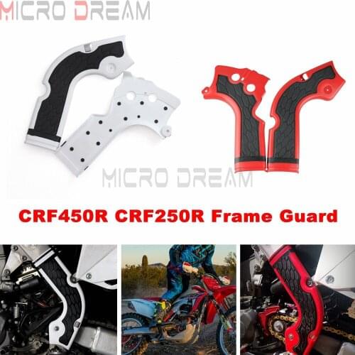 Motocross Dirt Bike Frame Guard Protection Covers For Honda CRF250R 2014 -2016 CRF450R 2013-2016 White/Red Off Road Frame Guards